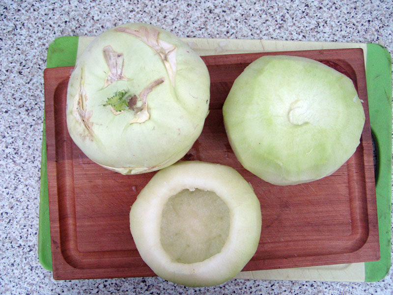 Kohlrabi aushöhlen